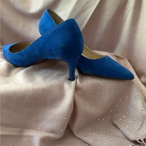 Royal blue 2 inch heels.